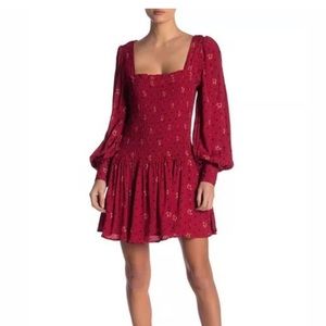NWT Free People Two Faces Mini Dress